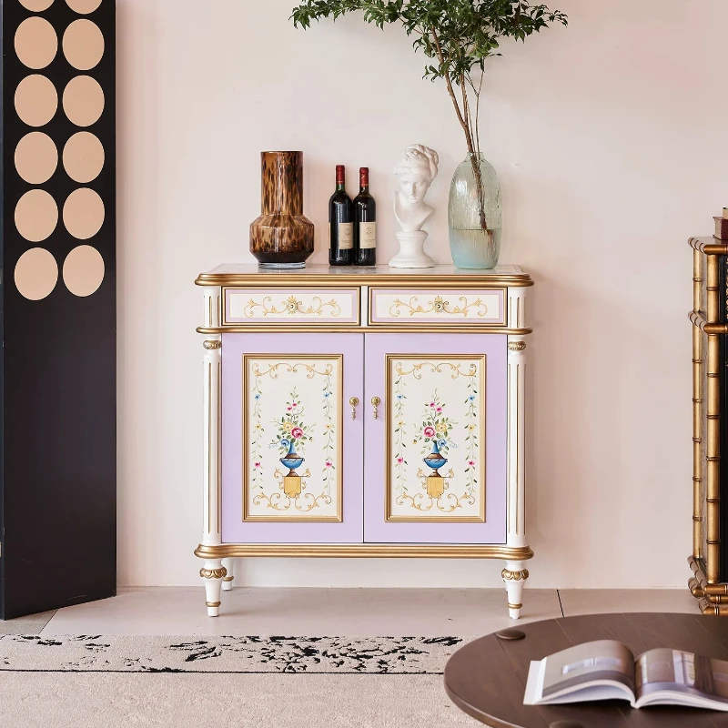 French Style Shoe Cabinet Retro Living Room Space Saving Shoe Cabinet Luxury Storage Meuble Chausssure Hallway Furniture