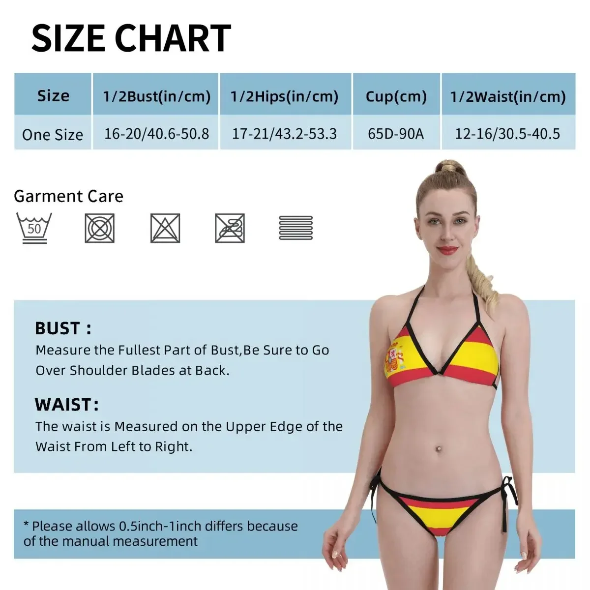 Bikini con bandera de España para Mujer, traje de baño para Mujer, conjunto de microbikini, ropa de playa para verano