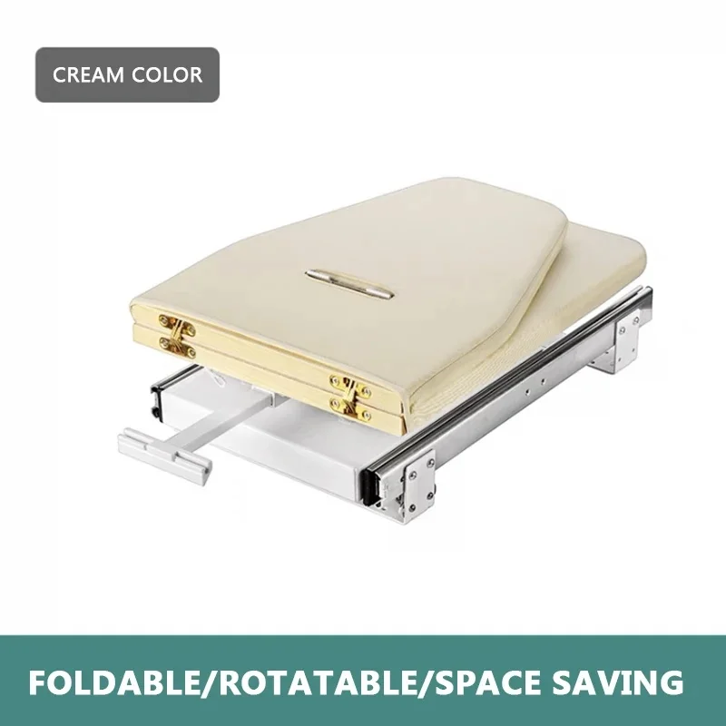 Cloakroom home folding wardrobe ironing board hidden ironing board electric iron stand push-pull damping ironing