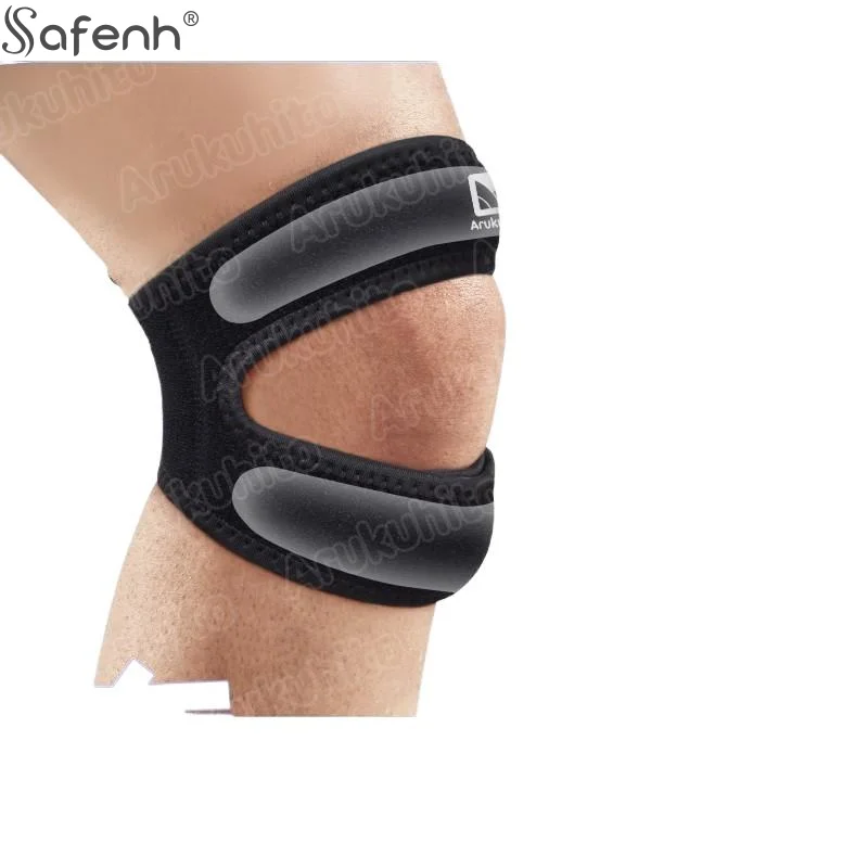 Sports Knee Support Brace Knee Patella Strap With Polyester Fiber Shock Absorption 4-Way Compression For Sports Running Hiking