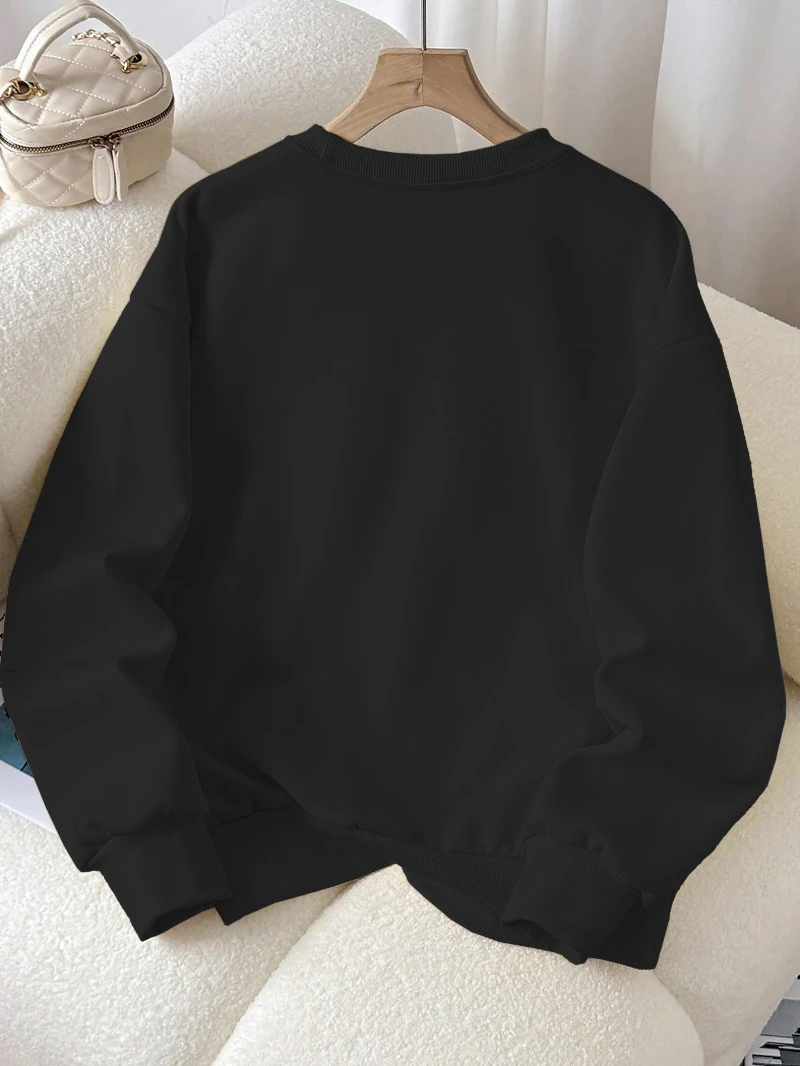 سانريو هالو كيتي، نمط مطبوع للخريف والشتاء برقبة دائرية للرجال والنساء، هوديي دافئ، عصري وغير رسمي #5