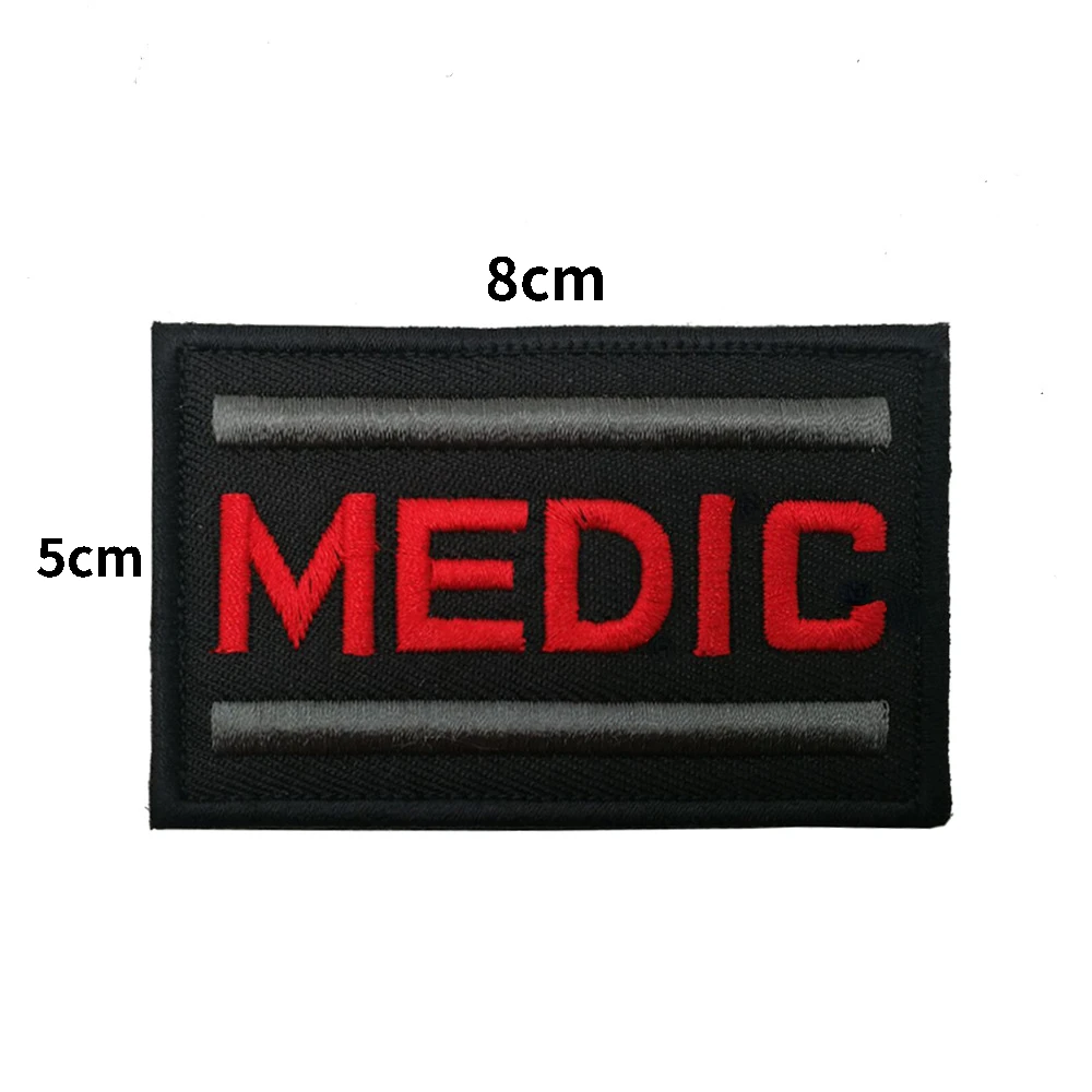 IR Red Cross Paramedic EMT EMS  Combat Medic First Aid Patches Reflective Tactical Medical Insignia Patch Badge