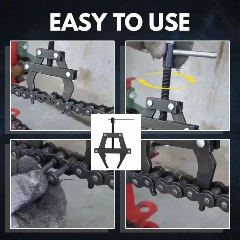 

Motorcycle Bicycle Chain Repair Tool Kit with Roller Breaker Cutter Tightener Tension Holder Hot Sales