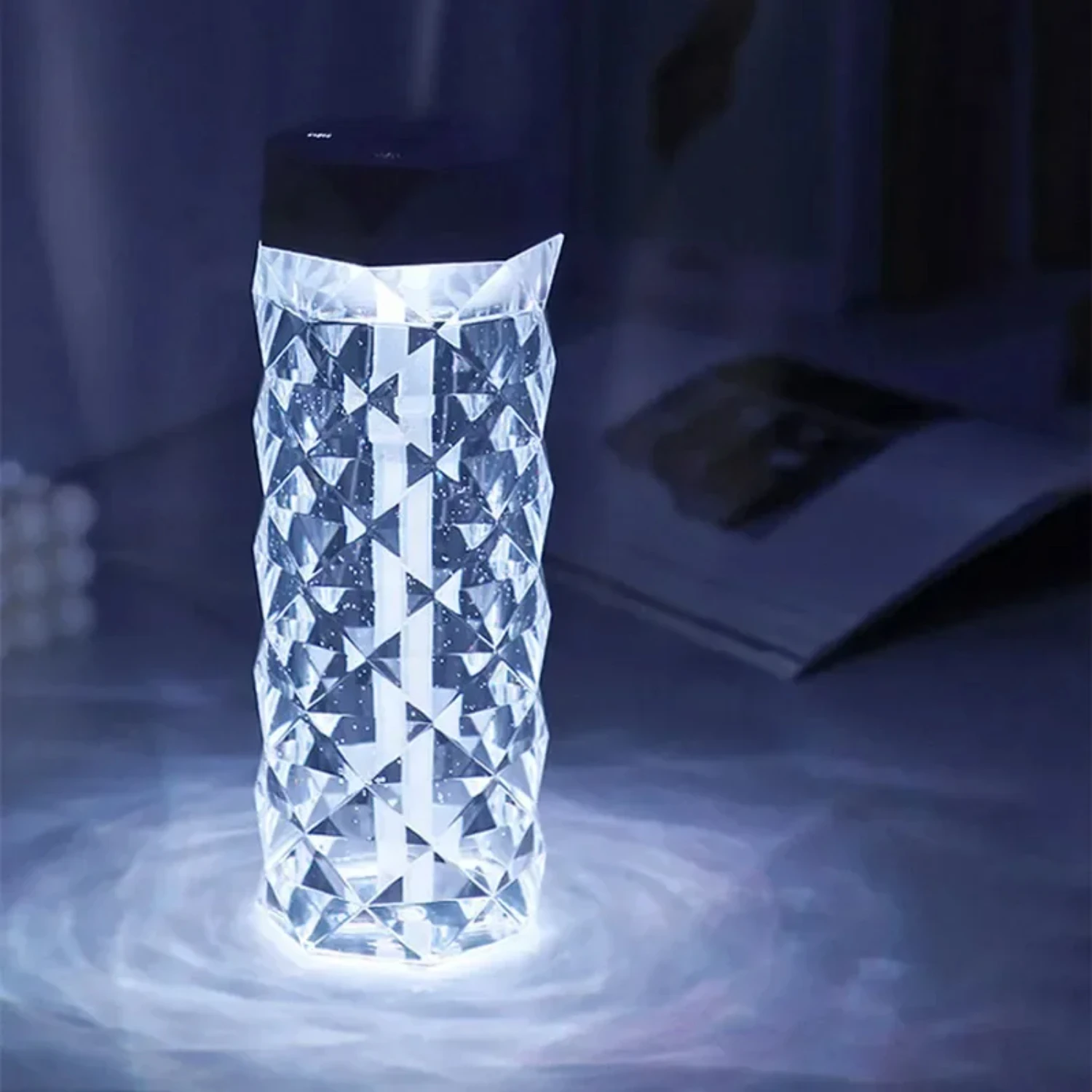 Nuovo aggiungi un tocco di eleganza al tuo spazio con l'umidificatore in cristallo USB vibrante e colorato da 1000ML-trasforma la tua stanza con