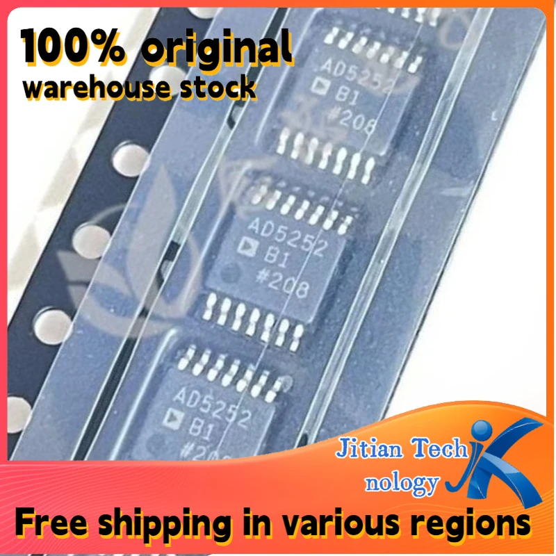 100% original inventory 1PCS AD5252BRUZ1-RL7 logo AD5252B1 TSSOP-14 Digital potentiometer integrated chip Channel direct sales