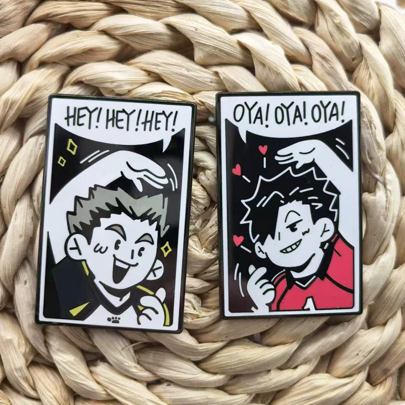 أنيمي هايكيو!! شارة معدنية كورو تتسورو بوكوتو كوتارو دبابيس مانغا دبابيس لحقيبة الظهر الملابس التلبيب ACG ديكور تأثيري #6