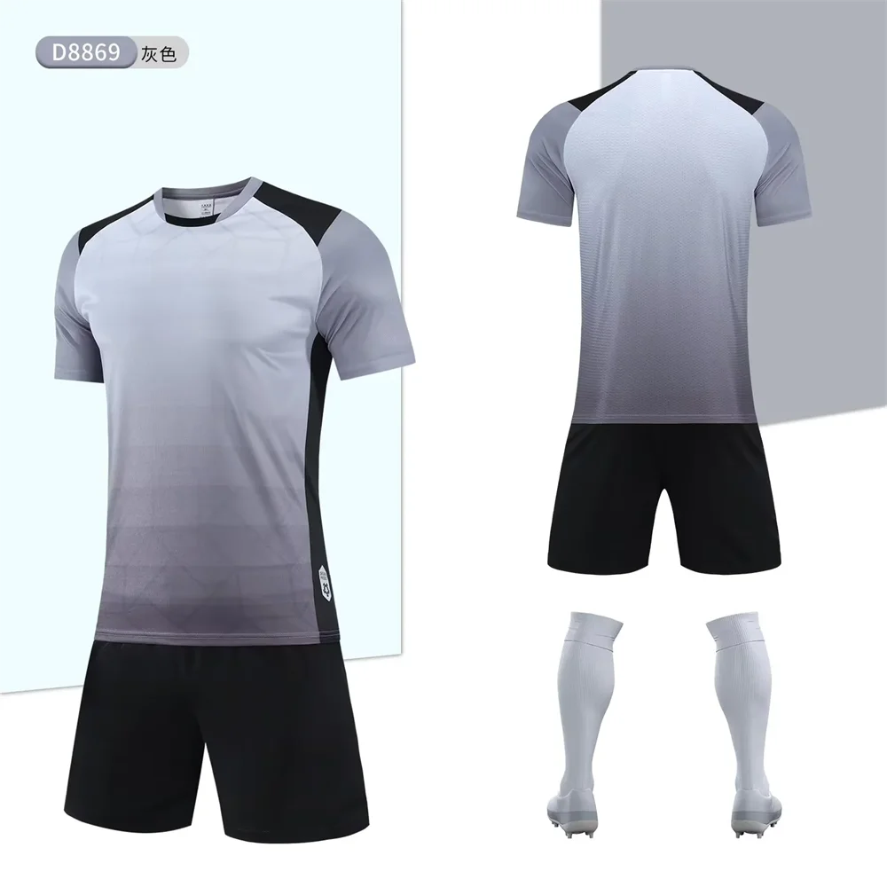 نموذج جديد للرجال لكرة القدم جيرسي بدلة رياضية فريق كرة القدم الكبار تدريب كرة القدم البلوز مخصص فريق الراعي بدلة رياضية قصيرة #4