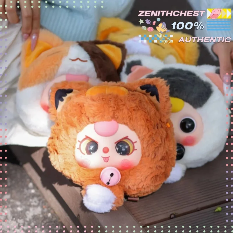 

Аутентичная виниловая сумка на молнии с изображением ребенка Three Maneki Neko, глухая коробка, очаровательные фигурки для сумки, подарок с красивым значением