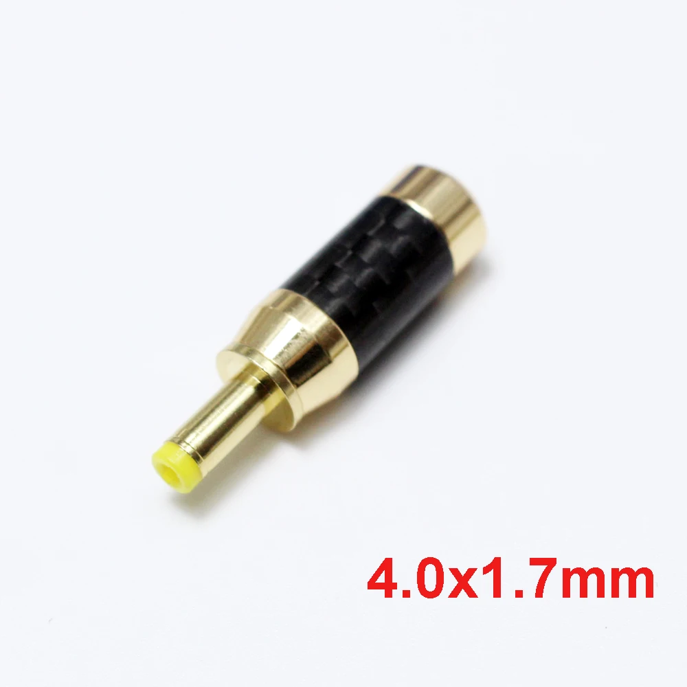 1PCS Carbon Fiber Copper Plated Gold 5.5*2.5mm 5.5*2.1mm 4.0*1.7mm 3.5*1.3mm DC Power Plug Jack for Linear Power Output Line DIY