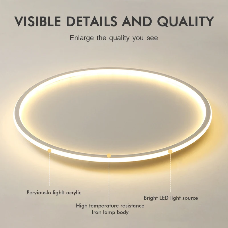 LED Ceiling Lights Modern Ceil Light 18/30/48/58W Led Ceiling Lamps Creative Round Living Room Bedroom Indoor Kitchen Lighting