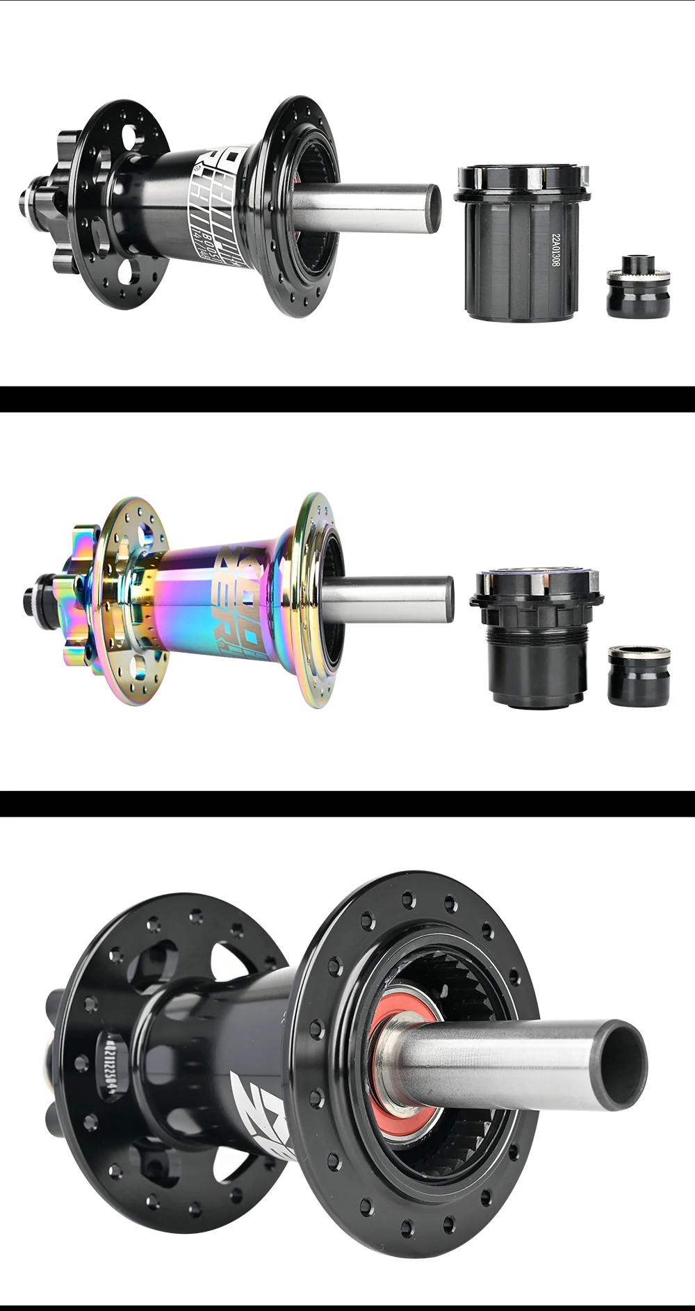KOOZER XM490PRO BOOST MTB-Nabe 148x12 110x15mm Stahlachse Gedichtete Lager 6 Sperrklinken 72 Klicks Fahrrad-Hinterradnabe 28 32 Löcher – Detail 13