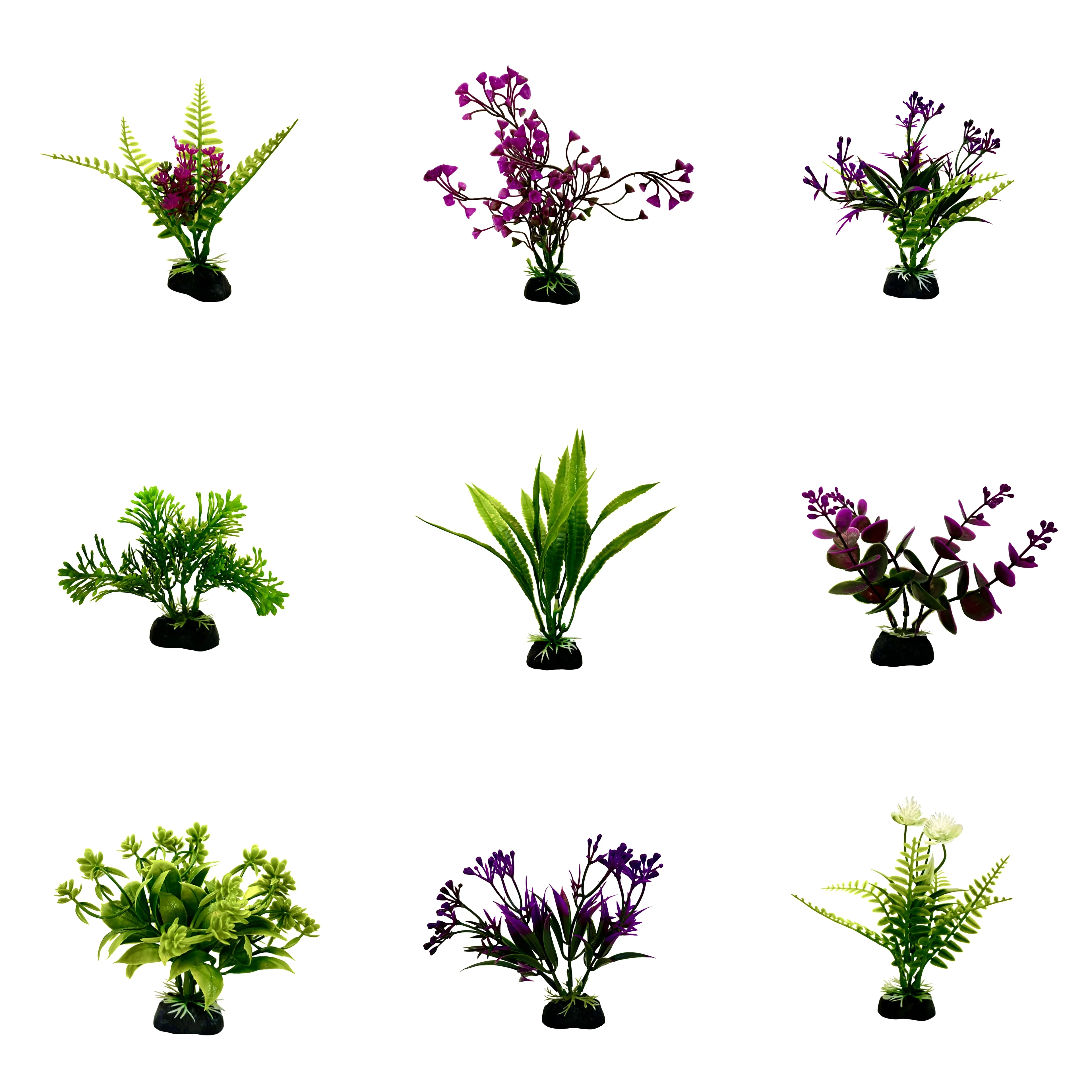 Fish Tank Decoration Plastic Aquatic Plants Aquatic Landscaping Anti-Real Plants Succulent Micro-Landscape Decoration Fake Flowers Small Aquatic Plants Ornaments