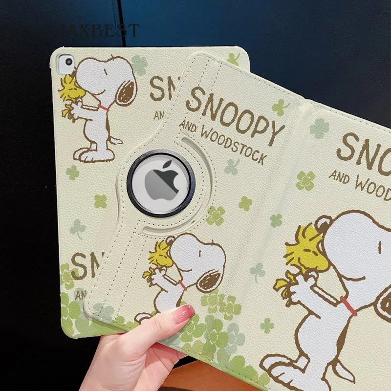 حافظة جلدية دوارة 360 درجة ipad11 غلاف مسطح Pro جديد سنوبي كارتون الرسوم المتحركة 7/8/9th الجيل MINI6 غطاء الوجه بالجملة #6