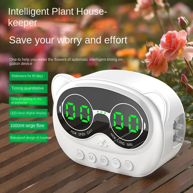 AIAI USB-opladen Intelligente timingirrigatiecontroller Kamerplant Tuin Gazon Bloempot Automatische druppelbewateringsmachine