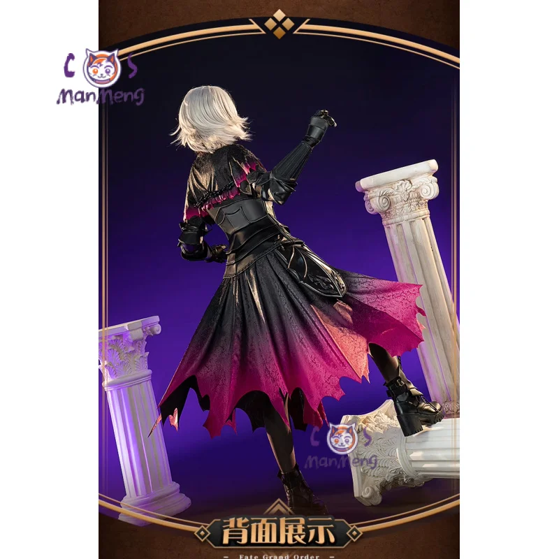 

Black Joan of Arc FGO fate cosplay Fate/Grand Order costume Halloween Handsome Coat Dress Props Wig Accessories Woman Uniform