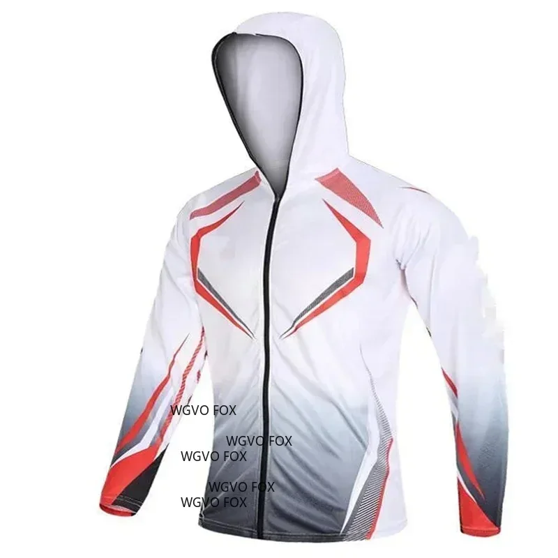 2025 Rundhals-Langarm-Anti-UV-bequemer Sublimations-Angel-Hoodie für Herren, hochwertiger Druck, Angelbekleidung
