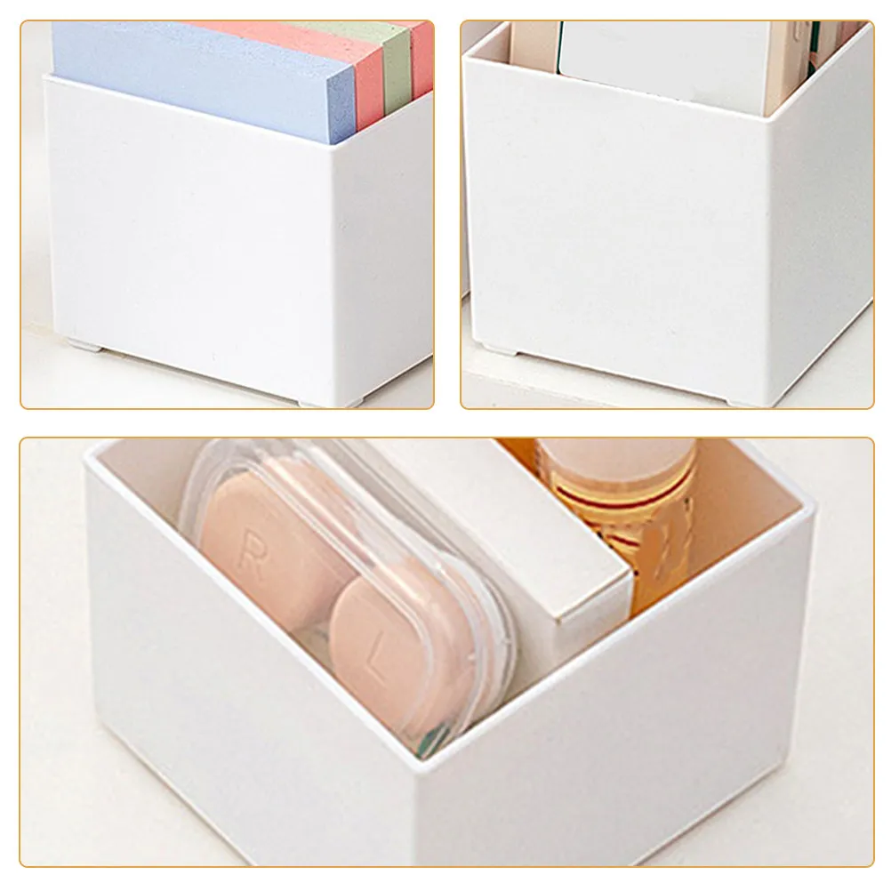 

2Pcs Stylish Memo Pad Holder Compact Notepad Storage Box Desktop Organizer for Office Desk Decor Multi Functional Paper Clip