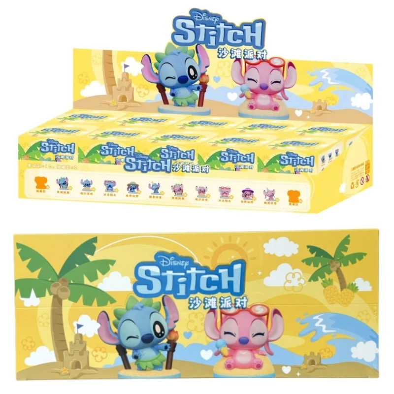 Echte Morstorm Disney Lilo & Stitch originele doos klassieke anime karakters Angel Beach Party figuur speelgoedmodel kindercadeau
