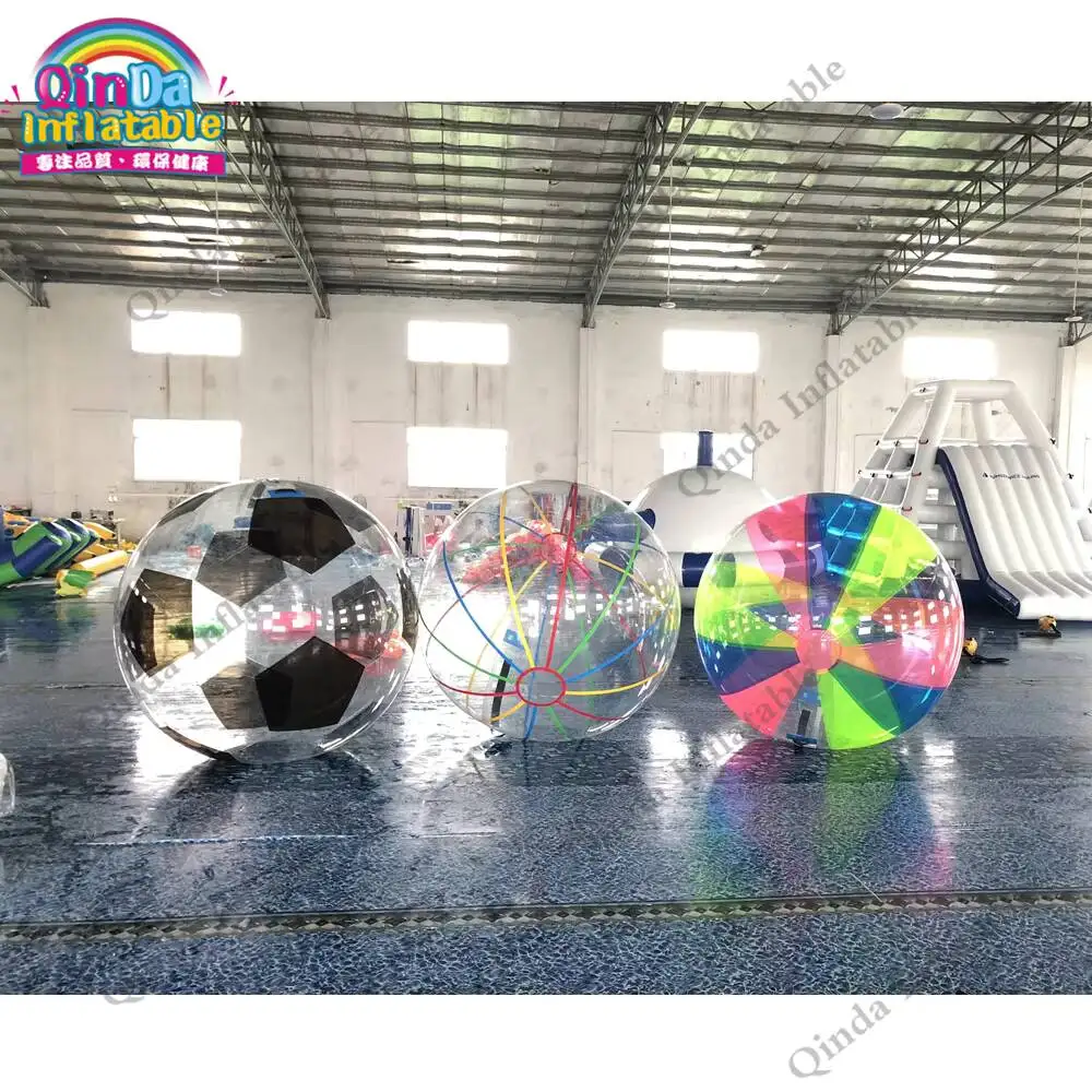 Jouets pour enfants, ballon gonflable pour marcher sur l'eau de 2 m de diamètre, ballon aquatique gonflable en PVC de 1,00 mm pour piscine