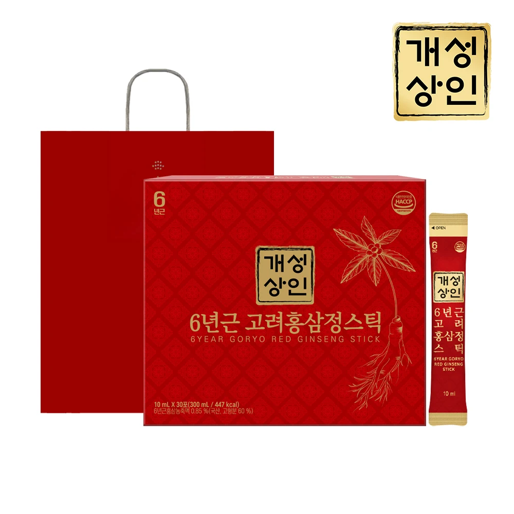 [Personality] 6 years old Korean red ginseng stick 30 bags X 1 box + shopping bag (00123)