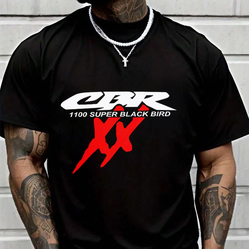 

Футболка Motorcycles Cbr 1100 Super Blackbird для мотоциклистов, мужская и женская модная повседневная футболка высокого качества с круглым вырезом, 2026