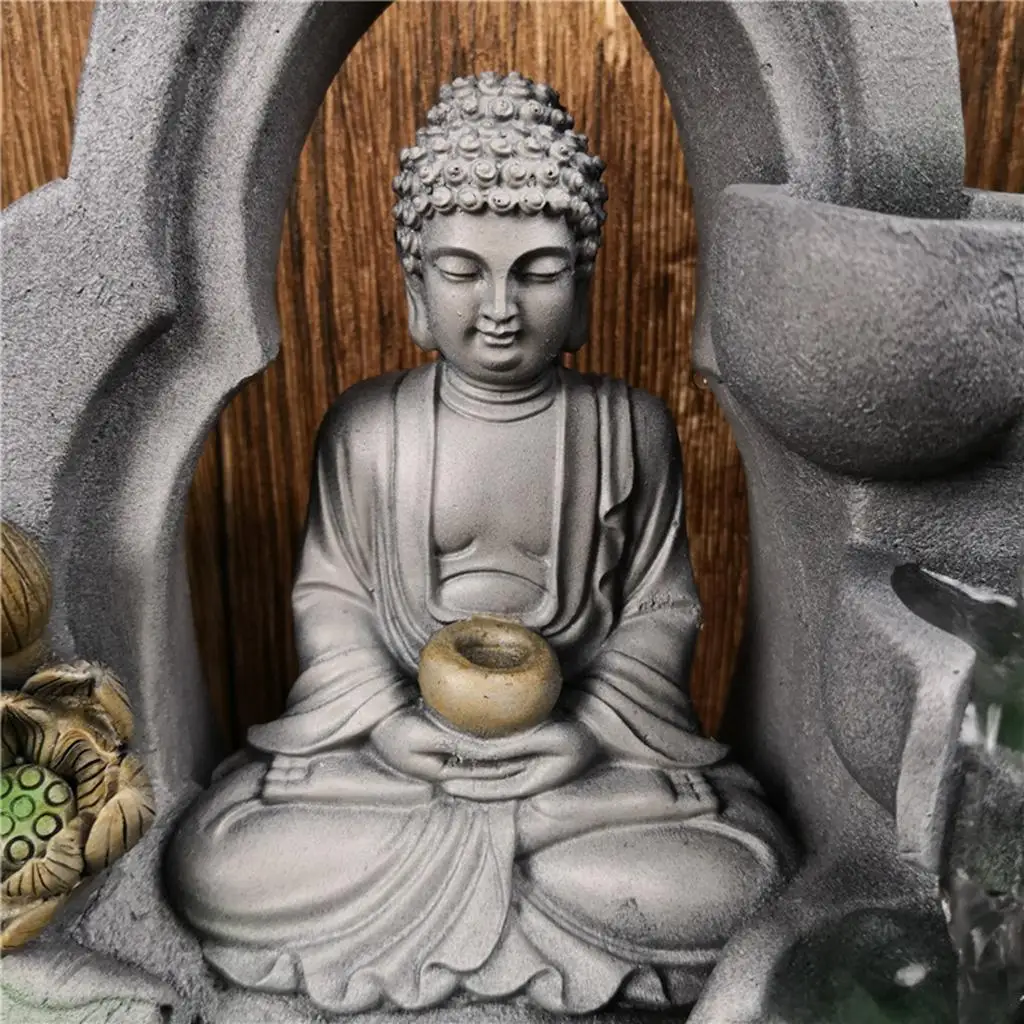 Imagem -05 - Fonte Budismo Fengshui Ornamento Meditação Estatueta Decoração Estátua