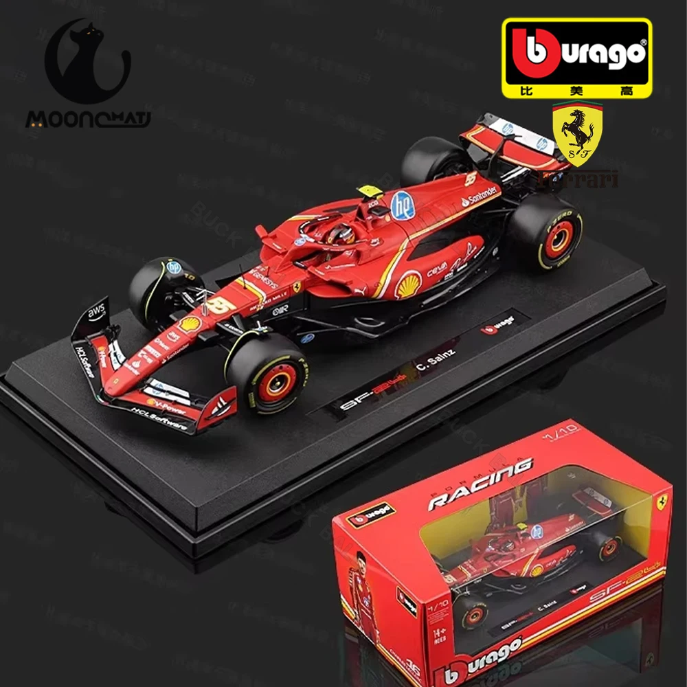 Nuevo Bburago 1:18 Ferrari Sf-24 16 aleación miniatura Diecast modelo 2024 Ferrari Red Bull Rb19 Las Vegas fórmula coche juguetes regalo