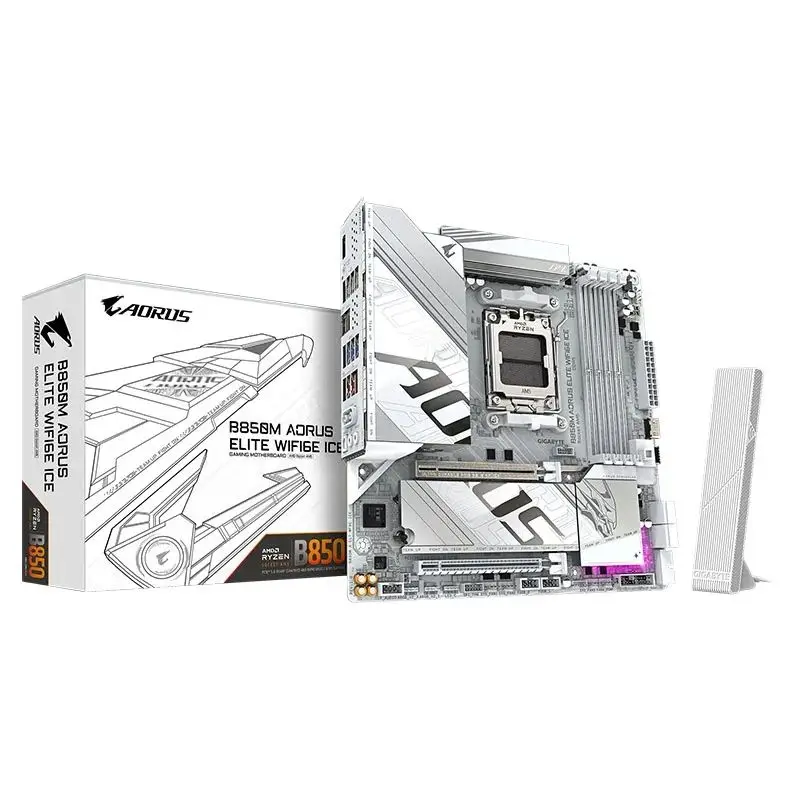 GIGABYTE GA B850M AORUS ELITE WIFI6E ICE New Motherboard supports up to AMD Ryzen 9000 series 12+2+2 power supply / Socket AM5