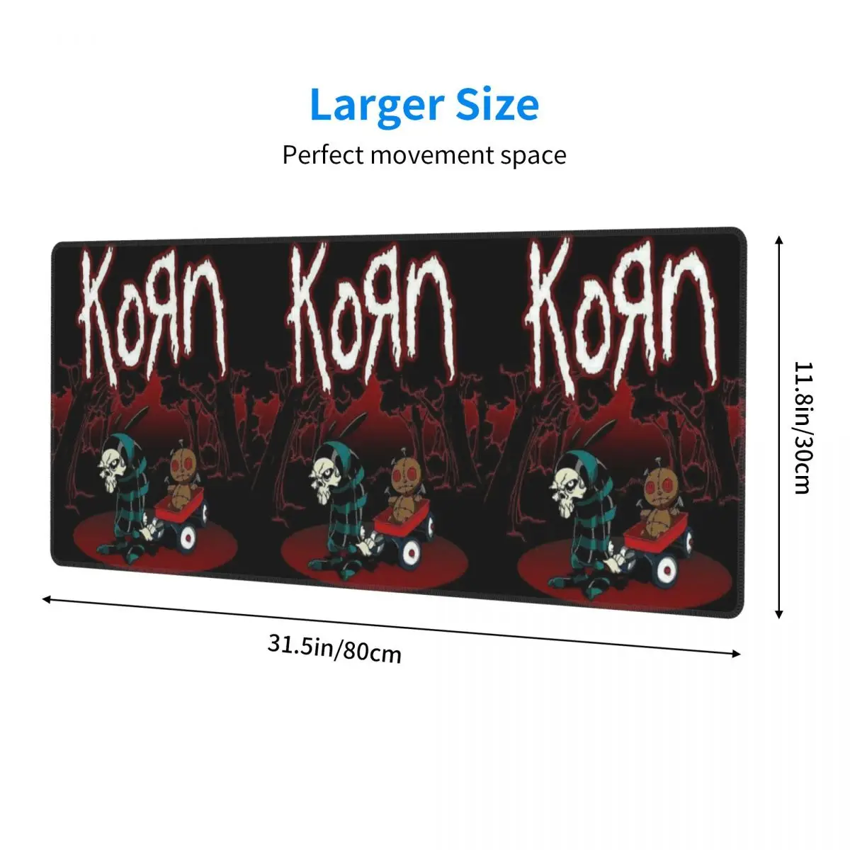Large Mouse Pad Korn Heavy Metal Band Album Tour 2024 Gamer PC Laptop Mats Keyboard Carpet Computer Gaming Desk Mat