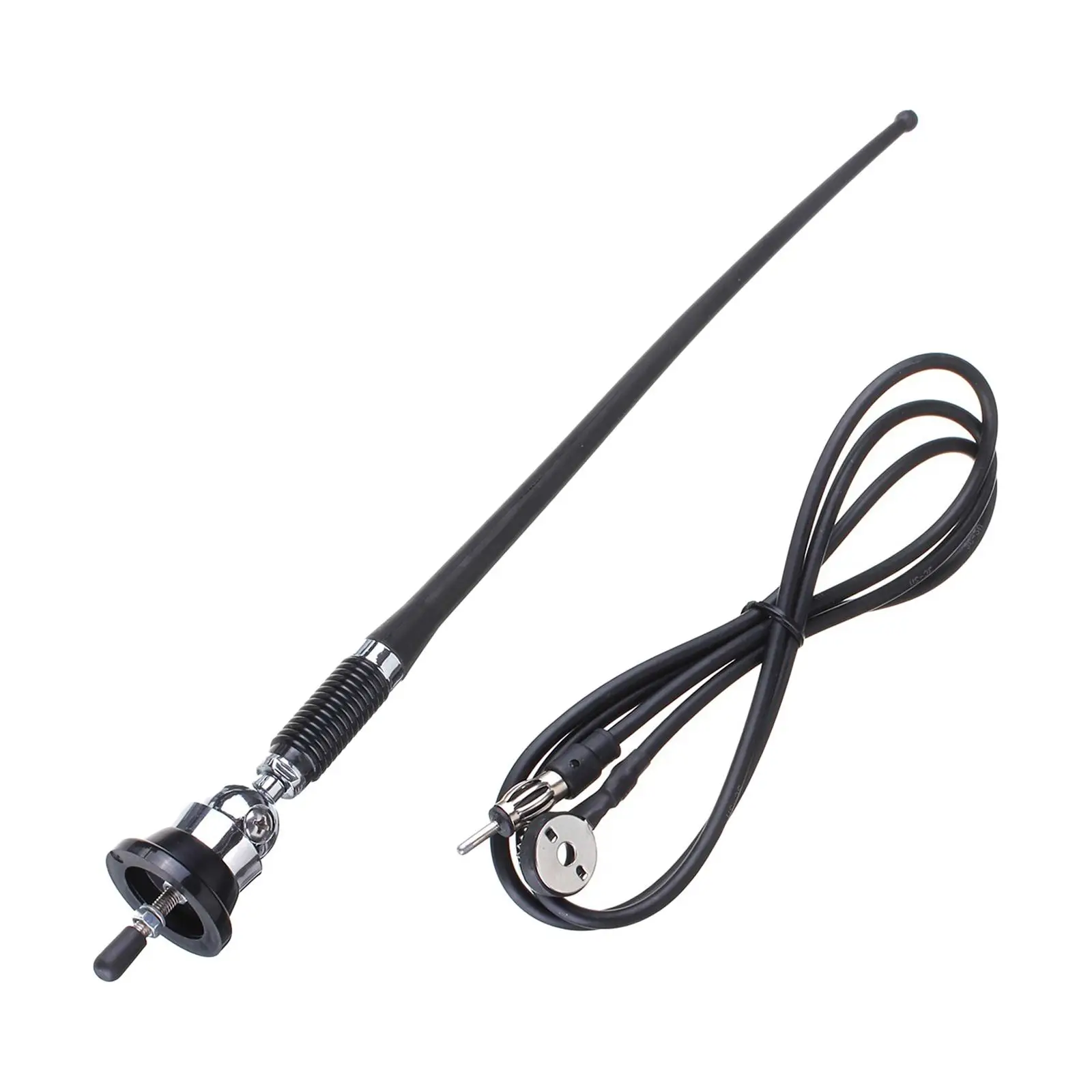 

Universal Car Roof Antenna Whip Antenna Black Spare Parts with Swivel Base Replaces Car Radio AM/FM Antenna Booster