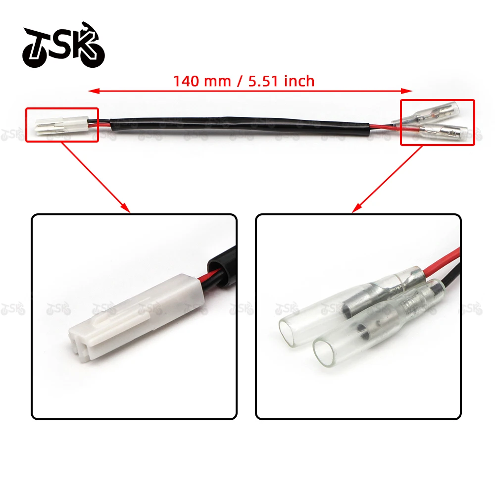 Turn Signal Adapter Plug Light Marker Wire Connector  For Honda CRF 250L CB 500X 500F 300F 650F CBR 500R 650R NC700 NC750