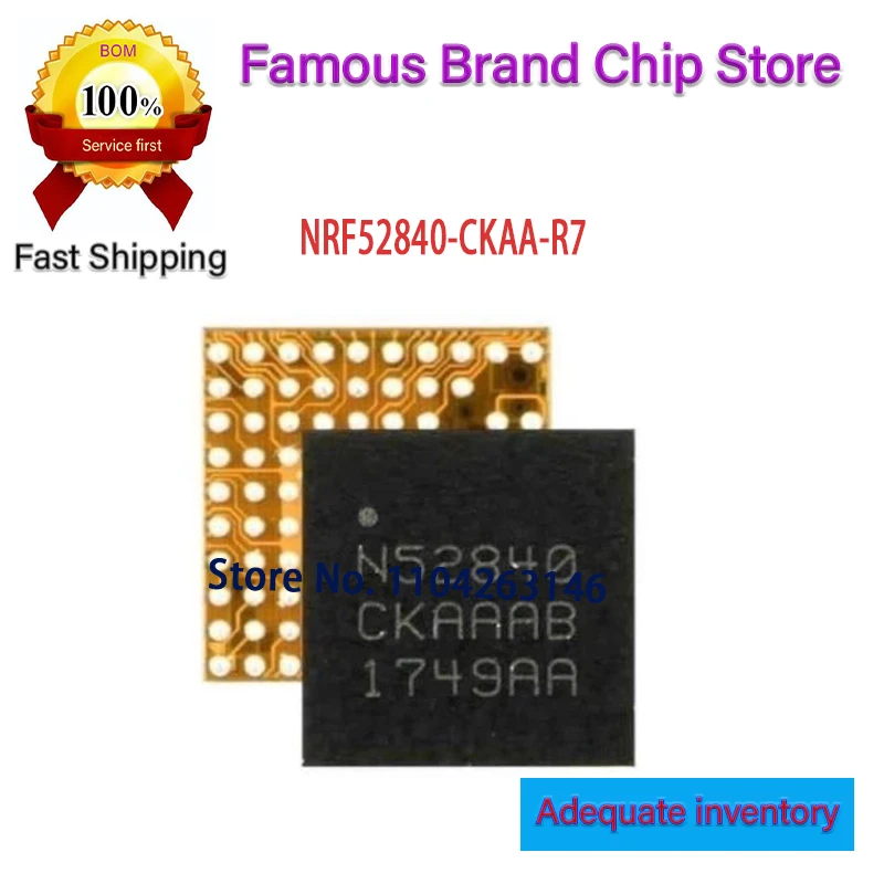 N52840 New and original NRF52840-CKAA-R NRF52840 NRF52840-CKAA-R7 WLCSP-93 5pcs