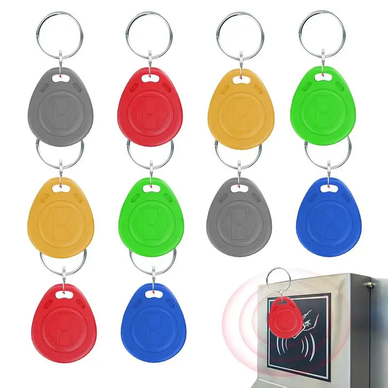 Door Access Key Fob 125KHz Fob Tag For RFID 10pcs Waterproof Sensitive Sensing Drop Resistant Read Only IC Card Fob For Security