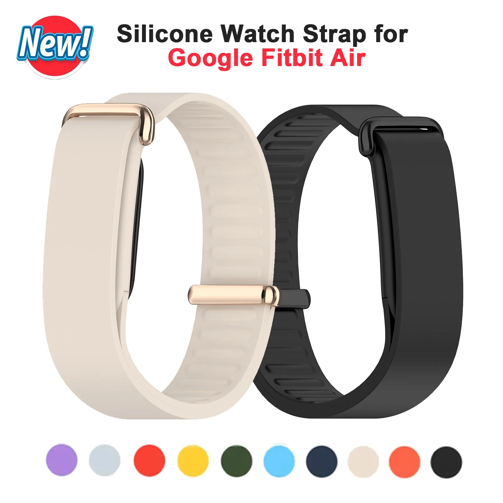 Soft Silicone Loop Strap for Google Fitbit Air Sport Band Replacement WristBands Correa for Fitbit Air Quick Release Bracelet