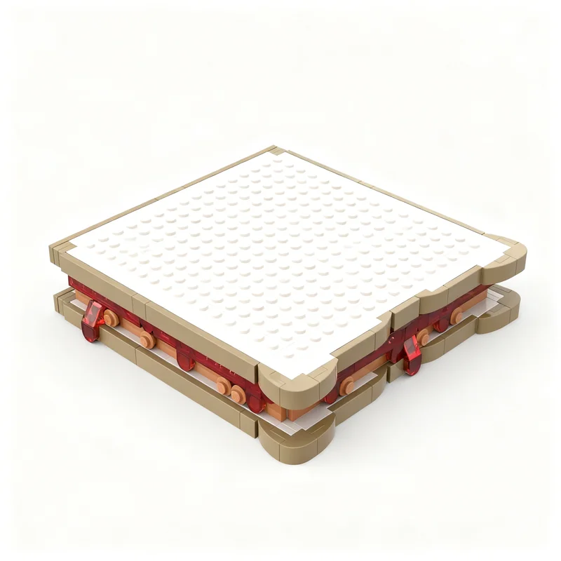 369 pièces MOC Modèle de construction en blocs de construction en forme de beurre de cacahuète et de gelée, bricolage, idée créative, éducation, briques, cadeaux de Noël, jouet pour enfants