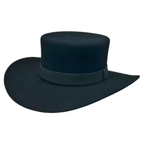 

Sheepskin Hat Fashionable Pure Color Pure Wool Felt Hat Flat-Top Felt Hat