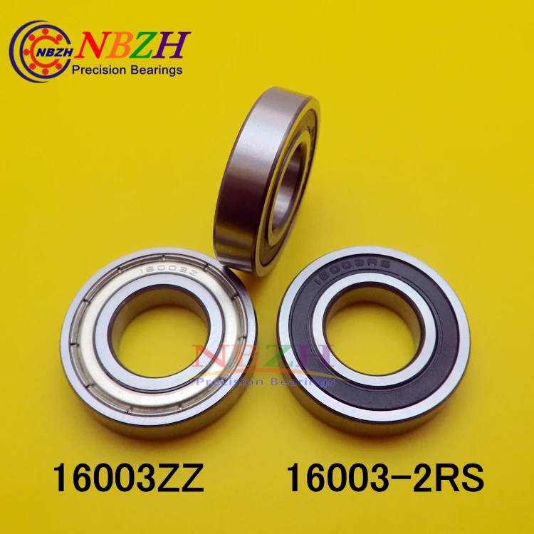 NBZH Bearing1pcs Double Shielded Deep Groove Ball Bearings 16003 16003-2RS 16003ZZ 17*35*8 Mm