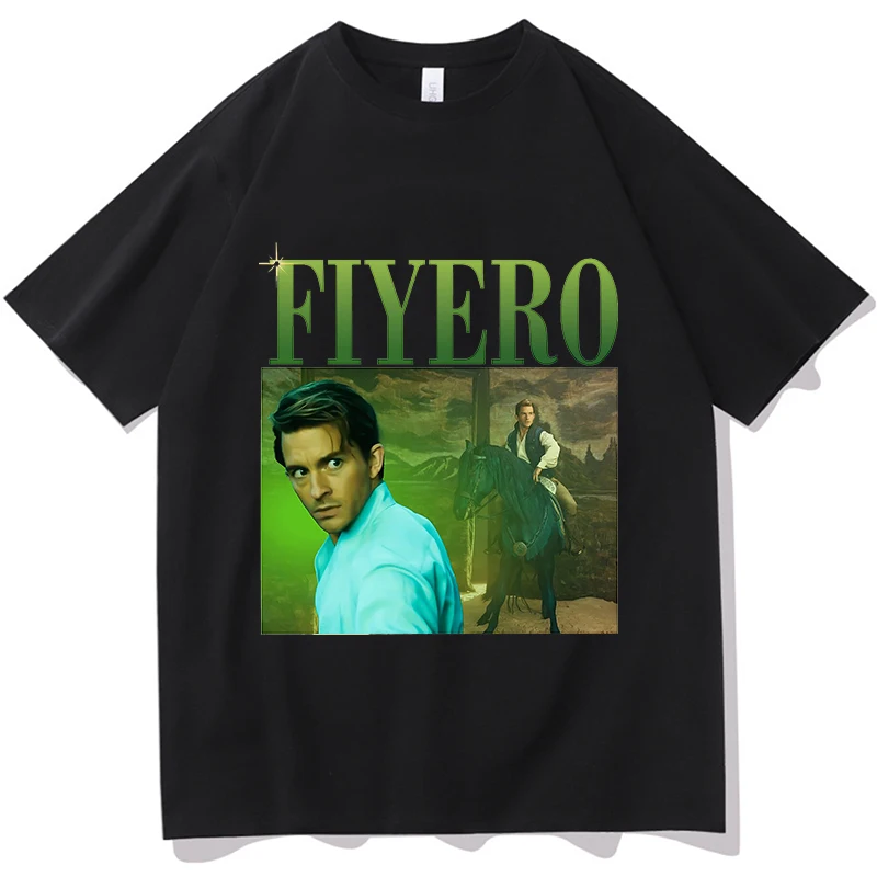 Camisetas Vintage Fiyero Jonathan Bailey Shiz U Alumnus, camisetas de algodón para mujer, ropa Unisex, camisetas estéticas de verano de alta calidad