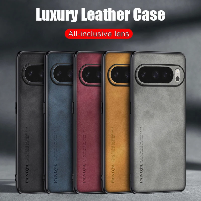 Hülle für Google Pixel 10, schützende Linse, Lammfell-Lederhülle, Coque Pixel 10 Pro XL, Abdeckung, TPU, weicher Stoßfänger, stoßfest