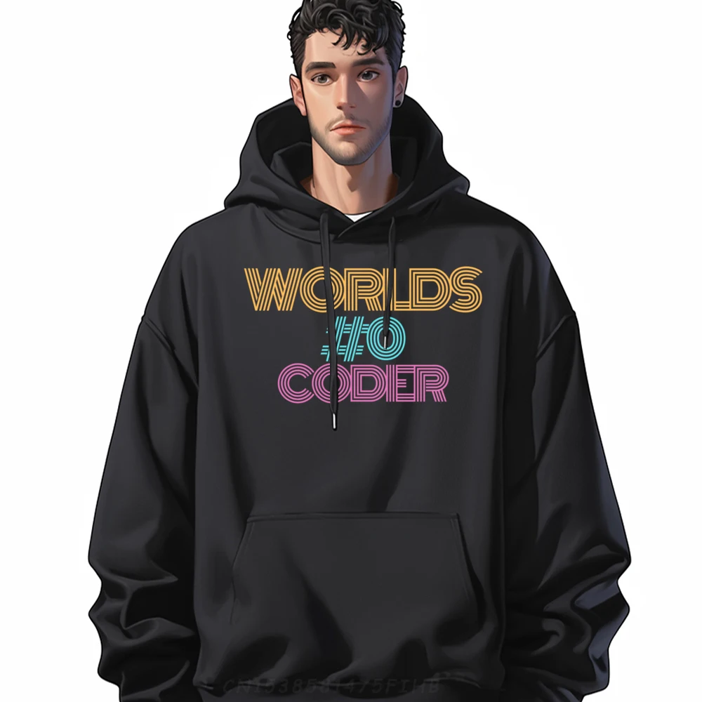 Nummer 0 Coder The World Is Best Programmierer Computer 3D-gedruckter Pullover Hoodies Unisex Herren Polyesterpullover England-Stil