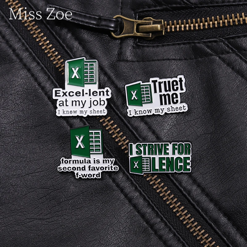 Formula Is My Second Favorite Fword Excel Office Software Enamel Pin Trust Me I Know My Sheet Brooch Lapel Badge Jewelry Gifts