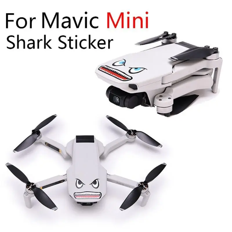 1 Set for SPARK /for Mavic Pro/Air for Mavic 2/Drone Skin Stickers for 3M Stickers Shark Face Decals Smarthpone Stickers