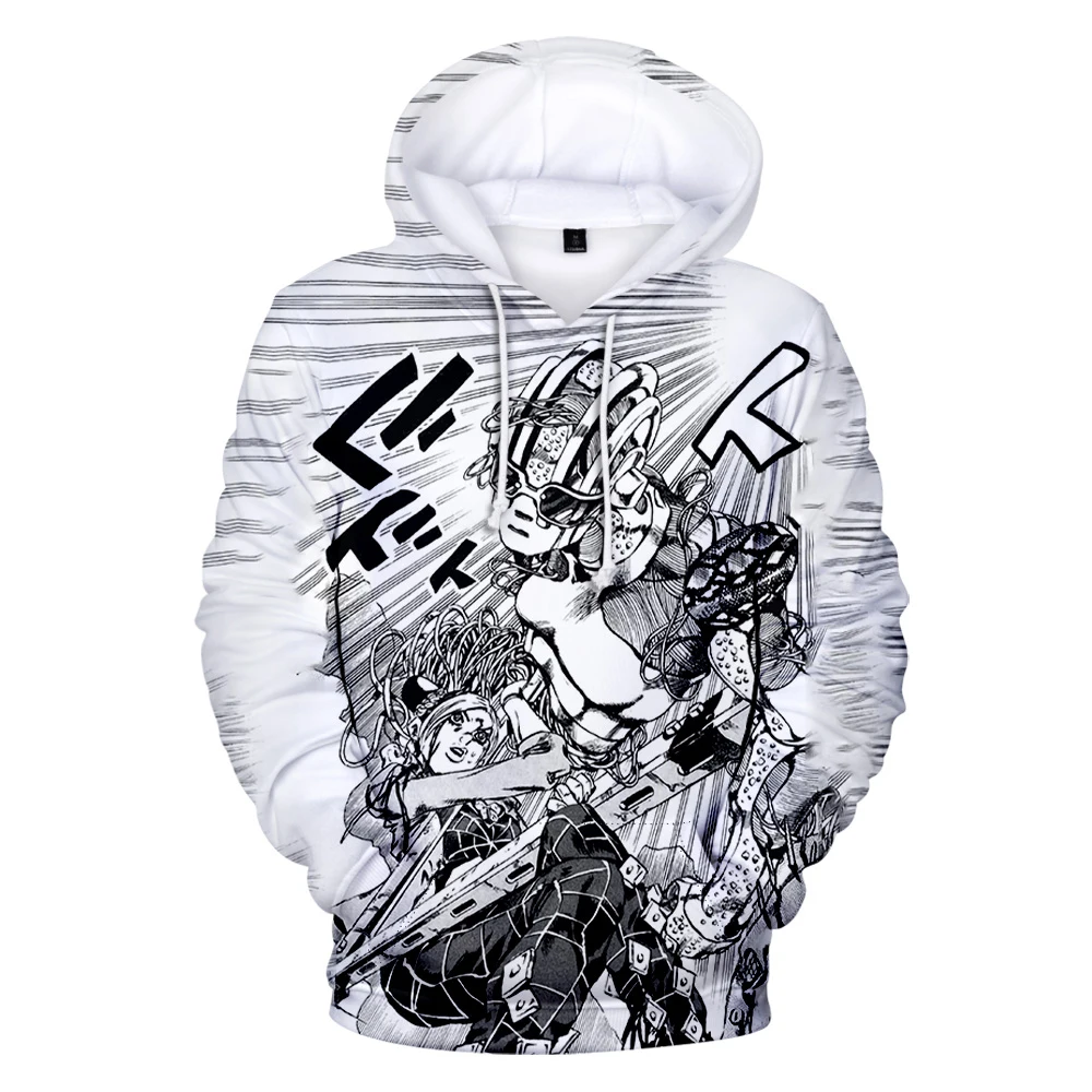 JoJo's Bizarre Adventure Stone Ocean Sudadera con capucha 3D de manga larga para hombre y mujer, ropa de calle Harajuku, ropa de Anime de talla grande