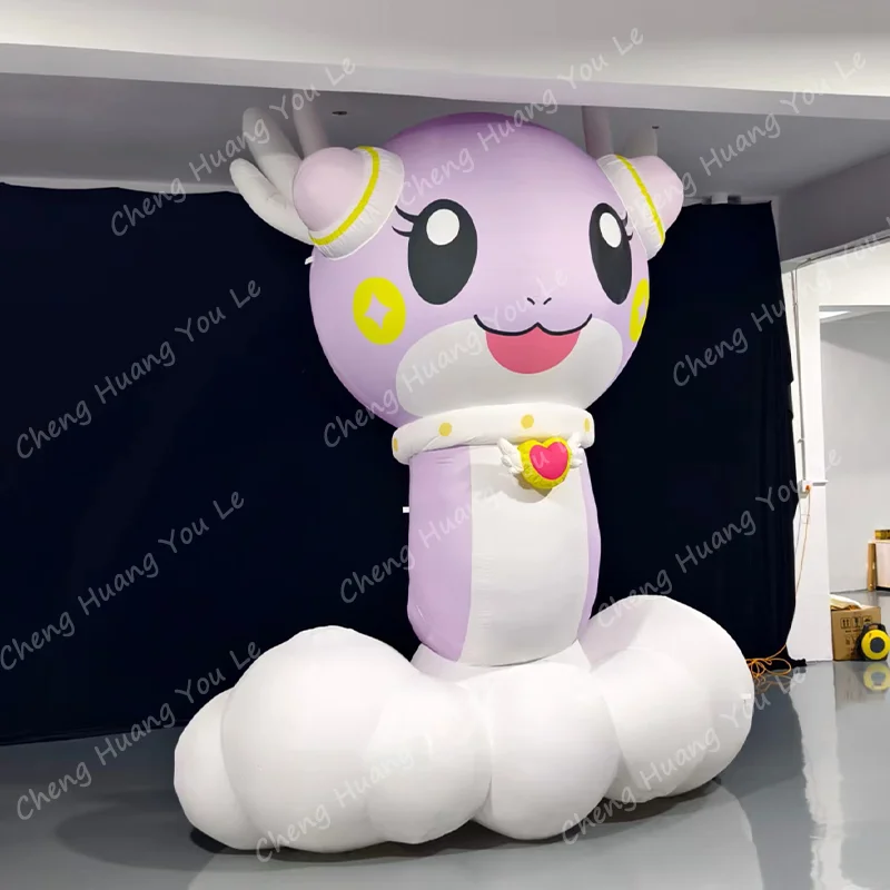 

Beautiful inflatable girl snake cloud cartoon purple snakes customize 2025 year lucky snake for Chinatown, new year decoration