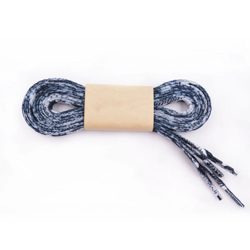 

2Pairs Long Lasting Printed Polyester Shoelaces Floral Noise Black White for Sneakers Casual Shoes Brighten Accessories