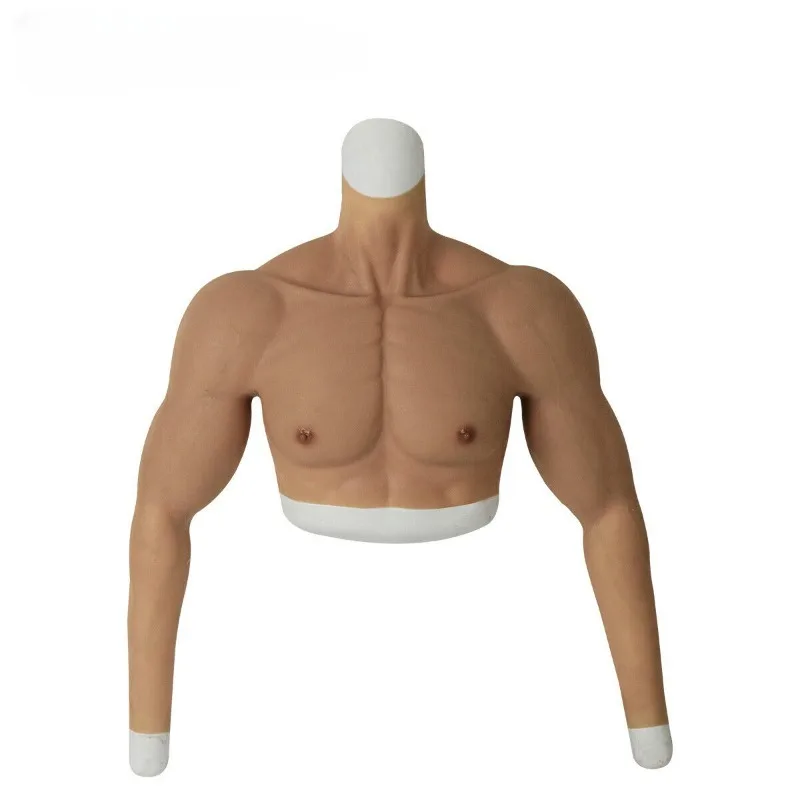 Silicone Artificial Muscles with Arms Short Body Set Chest Role-playing Costume Body Shaper