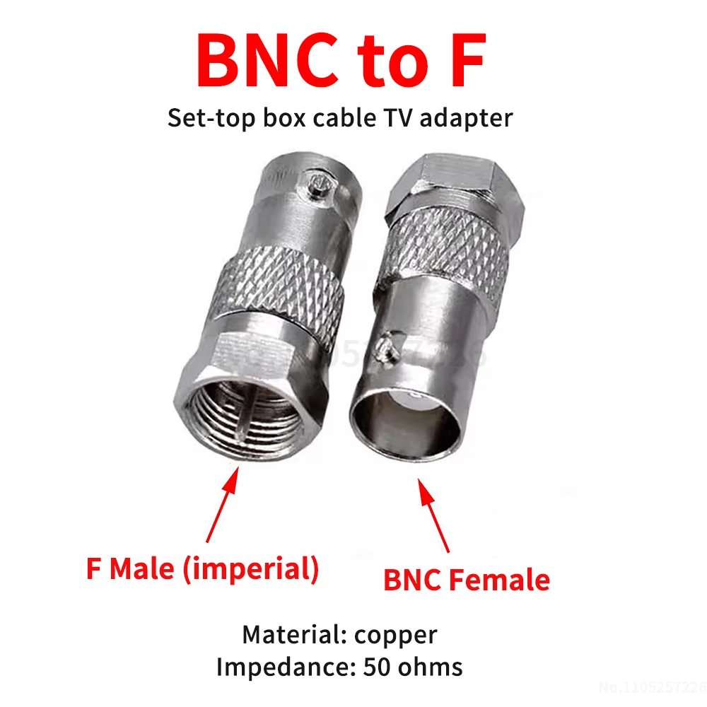 BNC female to British F-type male adapter Set-top box cable TV adapter F-type to BNC female adapter (1 pcs)