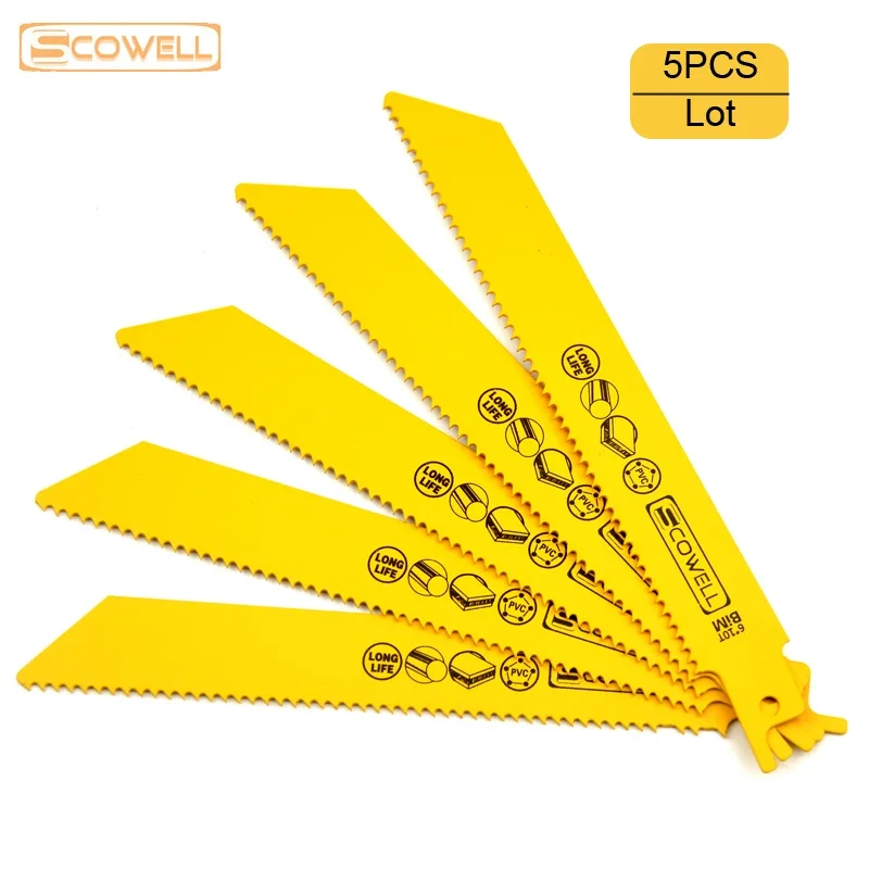 6 "10TPI HSS ثنائية المعدن صابر الترددية شفرة المنشار DIY بها بنفسك أدوات كهربائية بانوراما قطع الخشب الملحقات