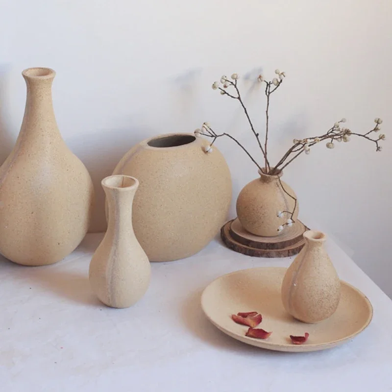 الرجعية خشبية زهرة زهرية بسيطة Vase زهرية الديكور المنزل الفن Vases للزهور الشمال الحرف الزخرفية وعاء النبات Florero