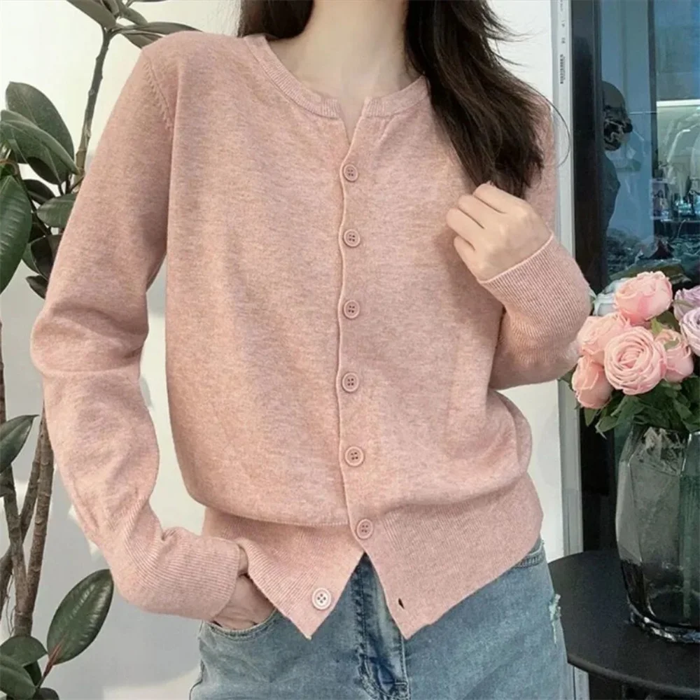 Cashmere Sweater Round Neck Warm Korean Casual Female Sweater Top Cloting New Fashion Women's Thin Fleece Knit Loose